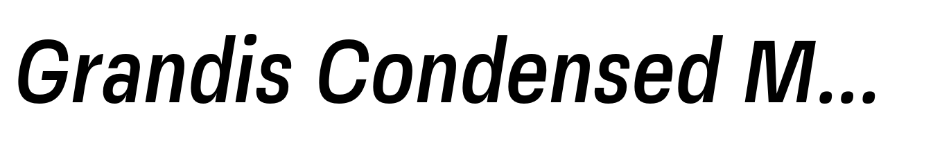 Grandis Condensed Medium Italic